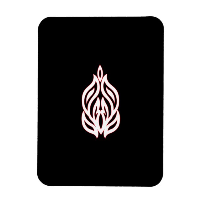 Íman Misty Rosa, Flush Mahogany, Decorative Design (Vertical)