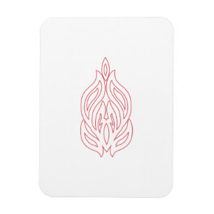 Íman Misty Rosa, Flush Mahogany, Decorative Design