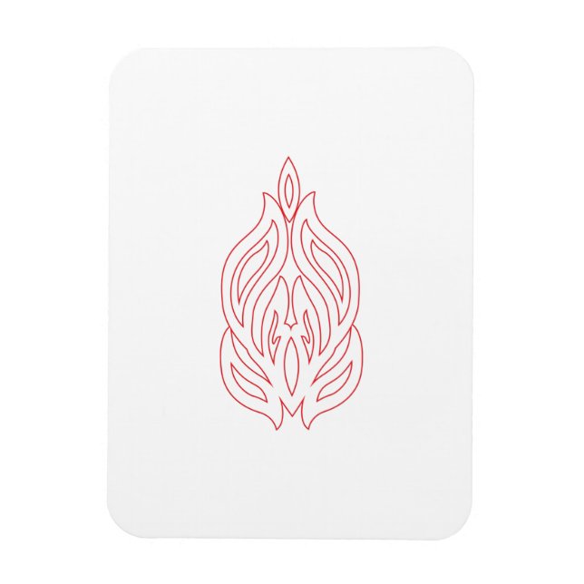 Íman Misty Rosa, Flush Mahogany, Decorative Design (Vertical)