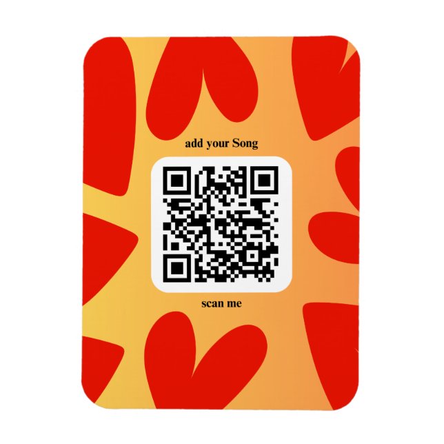 Íman Mit individuellen persönlichen Song per QR-Code (Vertical)