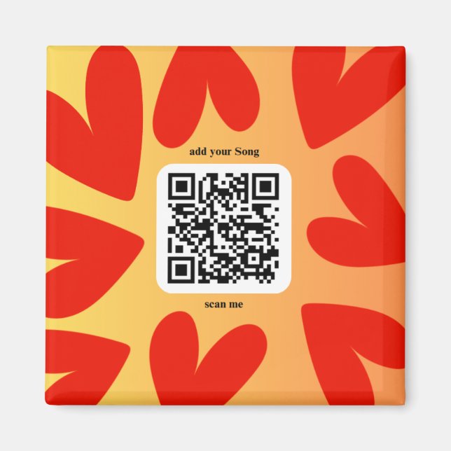 Íman Mit individuellen persönlichen Song per QR-Code (Frente)