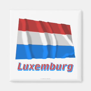 Íman Mit Namen de Luxemburg Fliegende Flagge