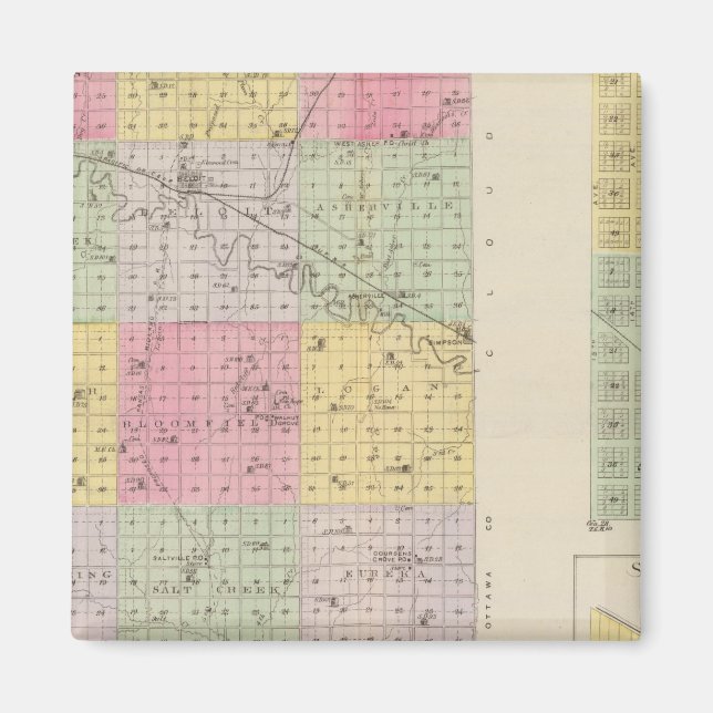 Íman Mitchell County, Cawker City, Simpson, Kansas (Frente)
