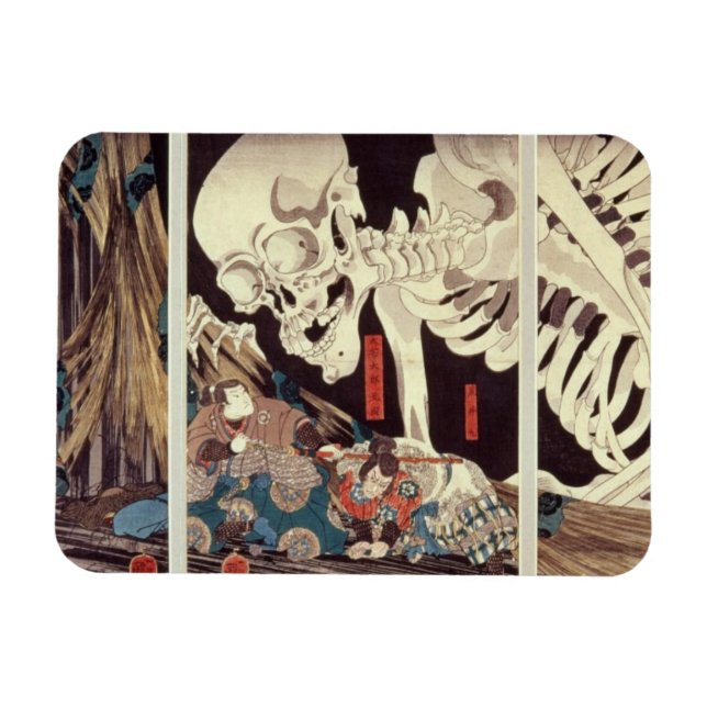 Íman Mitsukini Defying the Skeleton Specter, c.1845 (Horizontal)