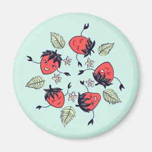 Íman Miúdo de sorriso bonito dos desenhos animados do