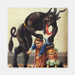 Íman Miúdos de Krampus no ímã do Natal do feriado da
