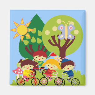 Íman Miúdos em bicicletas