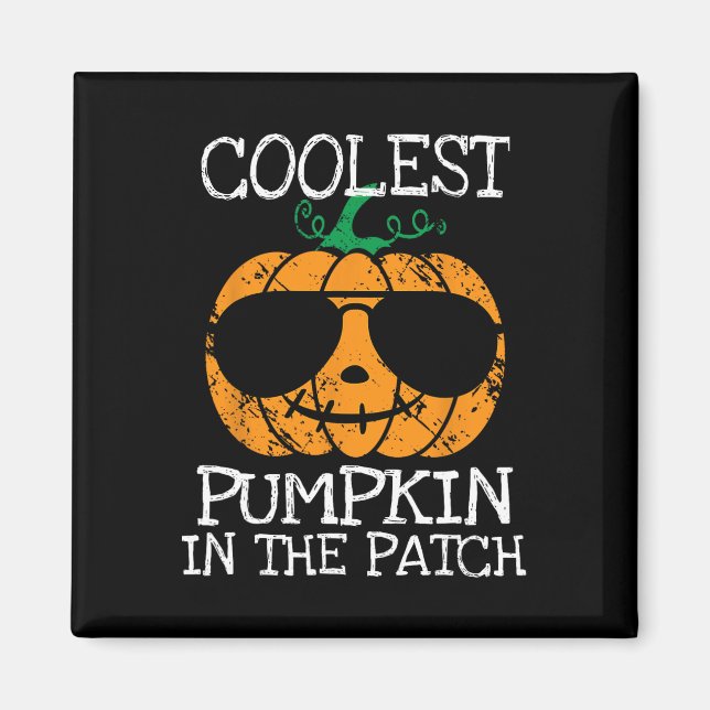 Íman Miúdos Pumpkin Mais Fresco No Patch Halloween Boys (Frente)