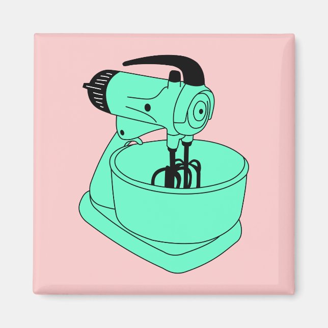 Íman Mixmaster de feixe de sol verde da Vintage (Frente)