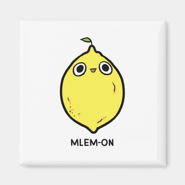 Íman Mlem on Funny Lemon Fruta Magnet (Frente)