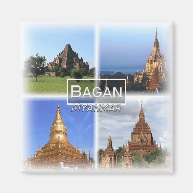 Íman MM0010 Ásia, Mianmar, Bagan, geladeira (Frente)