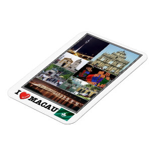 Íman MO Macau - Eu amo mosaico -