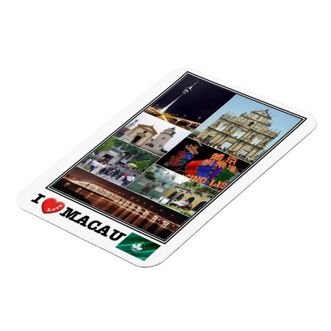 Íman MO Macau - Eu amo mosaico - (Left Side)