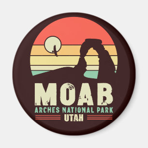 Íman Moab Utah Vintage Desert Sunset Retro Souvenir 60s