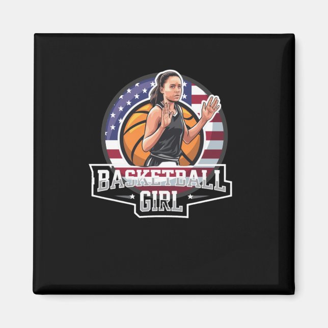 Íman Moça De Basquete Usa (Frente)