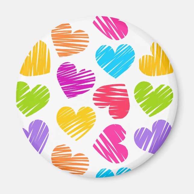 Íman Moça pastel ama corações (Frente)