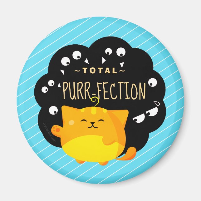 Íman Mochi Halloween - Grafo-Laranja Purr-fecção (Frente)