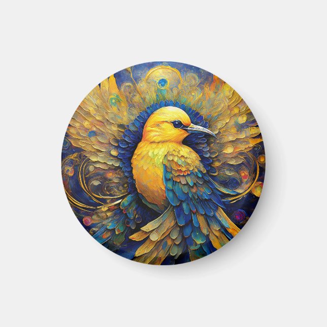 Íman Mochila Yellow Songbird Drastring (Frente)
