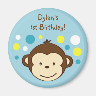 Íman Mod Monkey Bolinhas Aniversário Favorece Magnets
