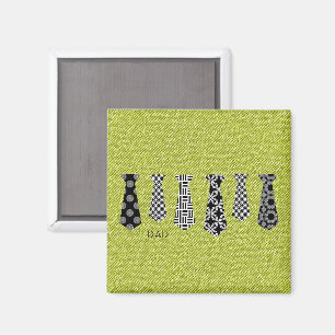 Íman Moda das Gravatas Negras Verde Denim