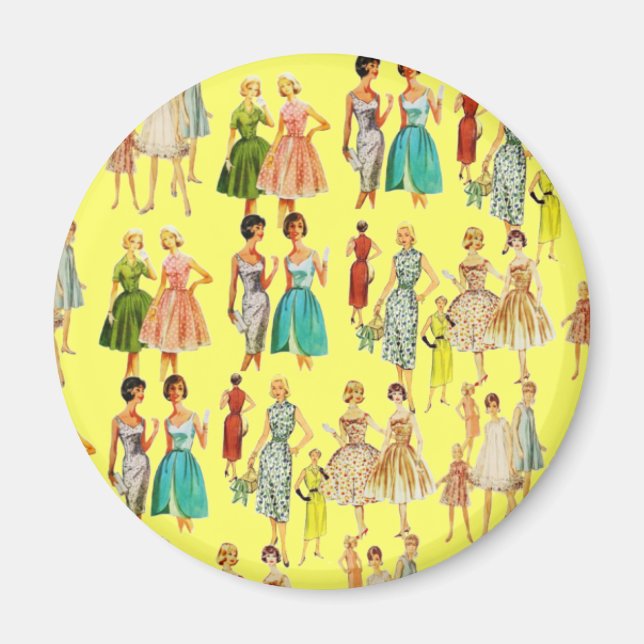 Íman Moda das Mulheres Vintage (Frente)
