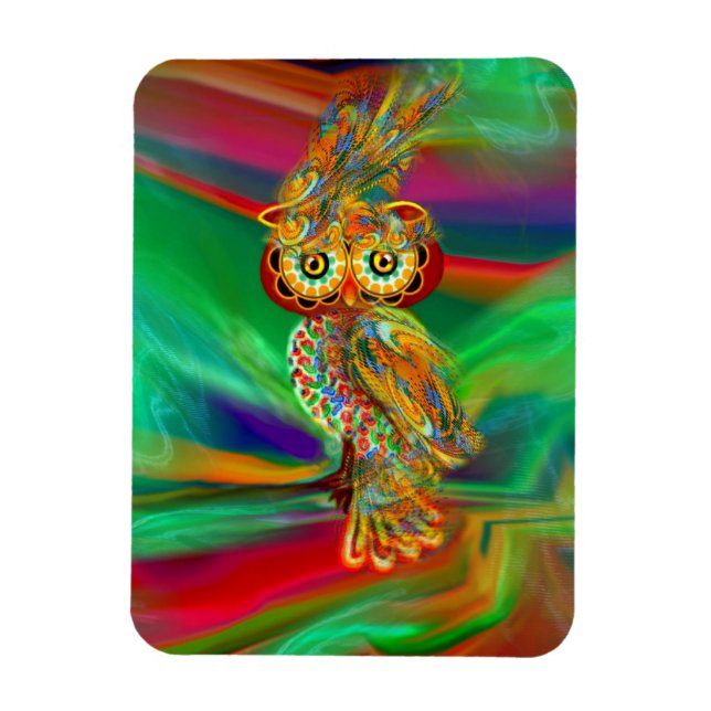 Íman Moda Tropical Rainha Coruja Magnet (Vertical)