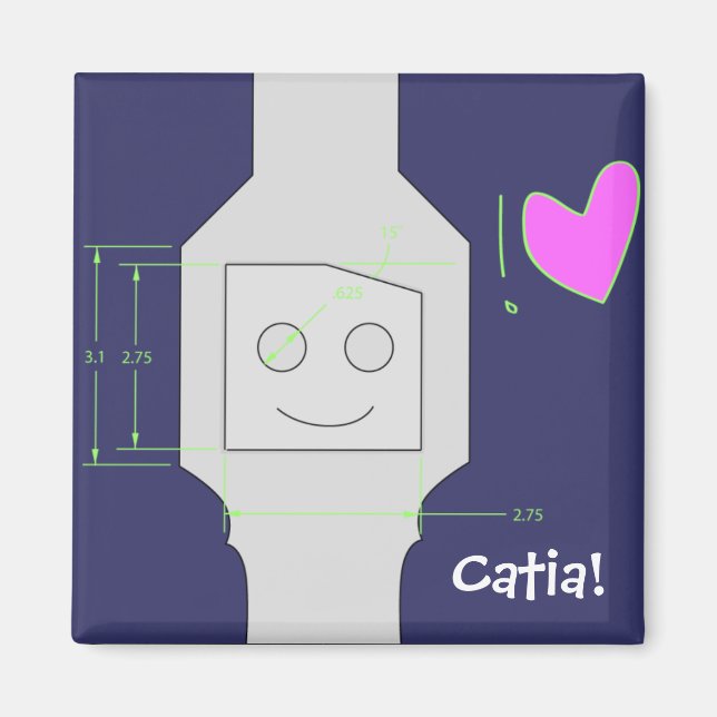 Íman Modelagem Catia (Frente)