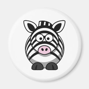 Íman Modelo bonito da zebra dos desenhos animados