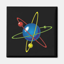 Íman Modelo Colorido do Átomo