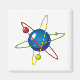 Íman Modelo Colorido do Átomo