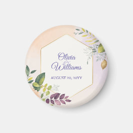 Íman Modelo de Convite de Casamento Floral Elegante