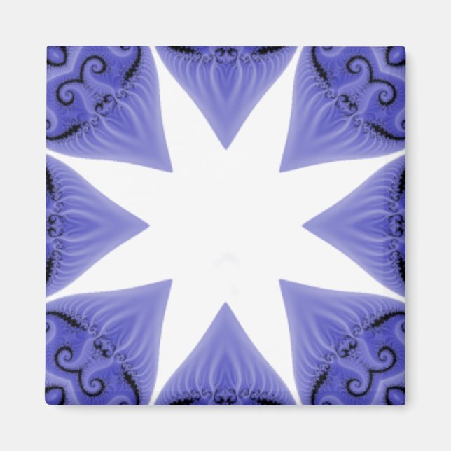 Íman Modelo de estrela azul da seda (Frente)