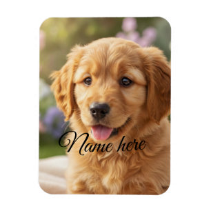 Íman Modelo de foto de nome de animal de estimação simp