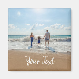 Íman Modelo de Foto Personalizada e Texto Personalizado