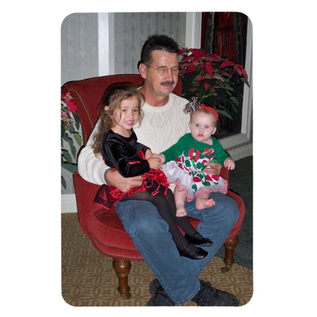 Íman Modelo de Fotografia da Família Natal 4 x 6 Netos (Vertical)