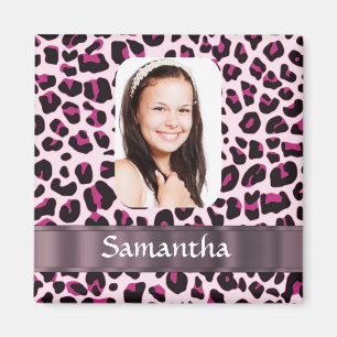 Íman Modelo de fotografia de leopardo rosa