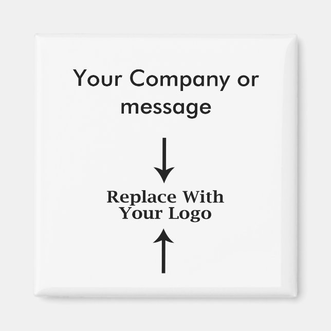 Íman Modelo de logotipo de Vazio comercial (Frente)