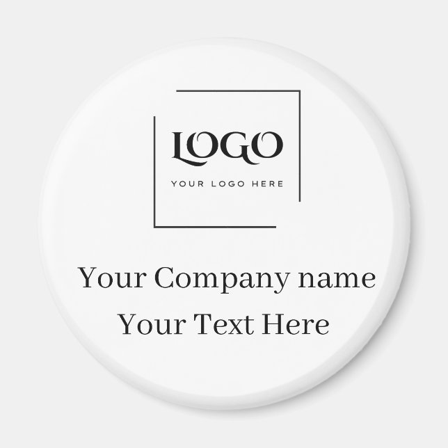 Íman Modelo de logotipo personalizado elegante (Frente)