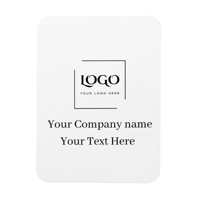Íman Modelo de logotipo personalizado elegante (Vertical)