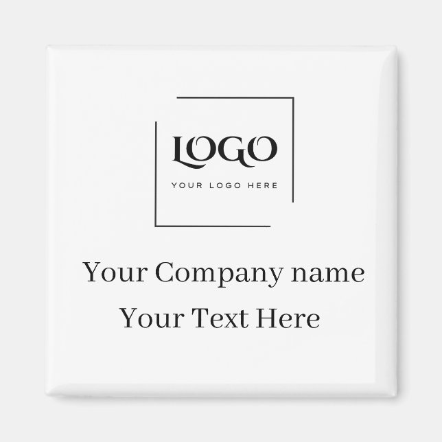 Íman Modelo de logotipo personalizado elegante (Frente)