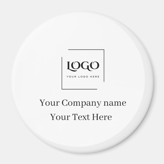 Íman Modelo de logotipo personalizado elegante (Frente)