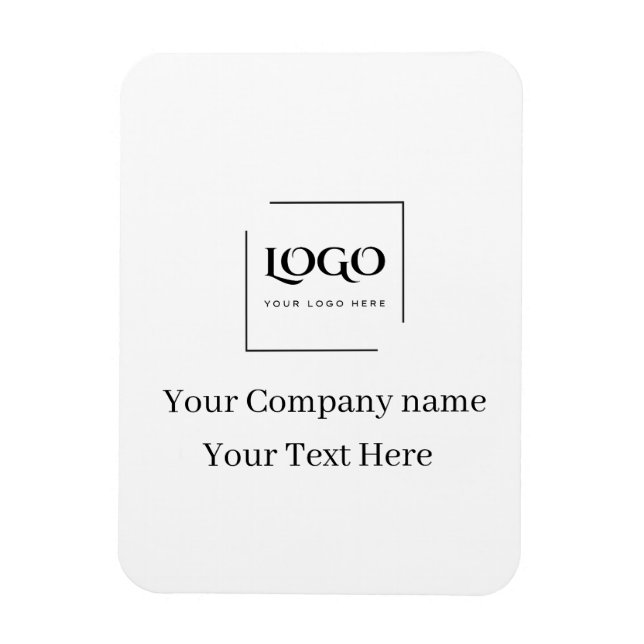 Íman Modelo de logotipo personalizado elegante (Vertical)
