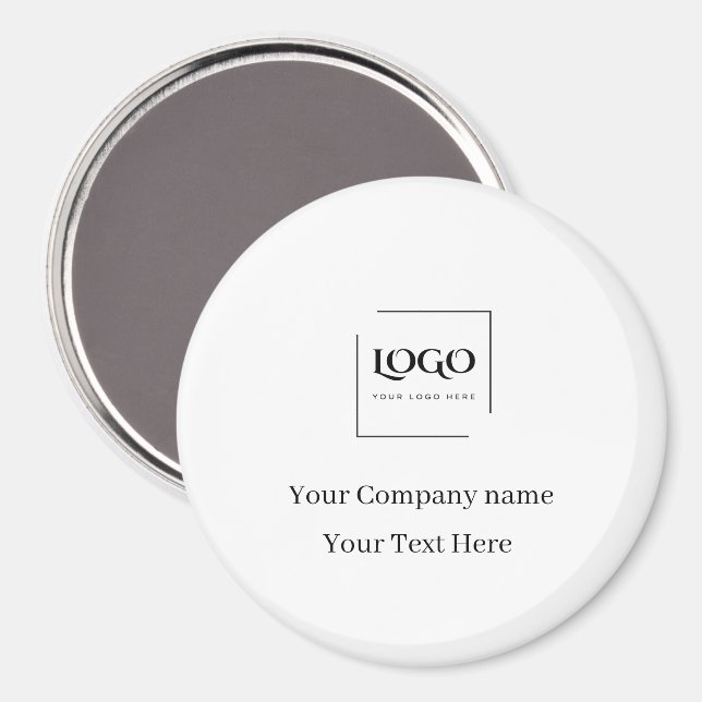 Íman Modelo de logotipo personalizado elegante (Front/Back)