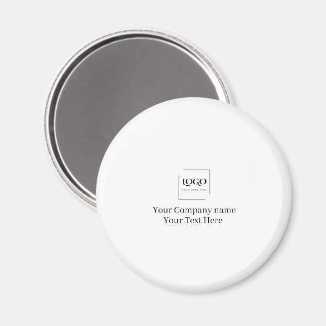 Íman Modelo de logotipo personalizado elegante (Front/Back)