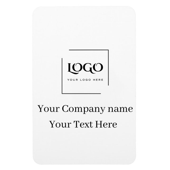 Íman Modelo de logotipo personalizado elegante (Vertical)