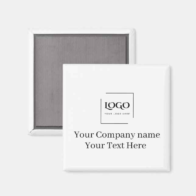 Íman Modelo de logotipo personalizado elegante (Front/Back)