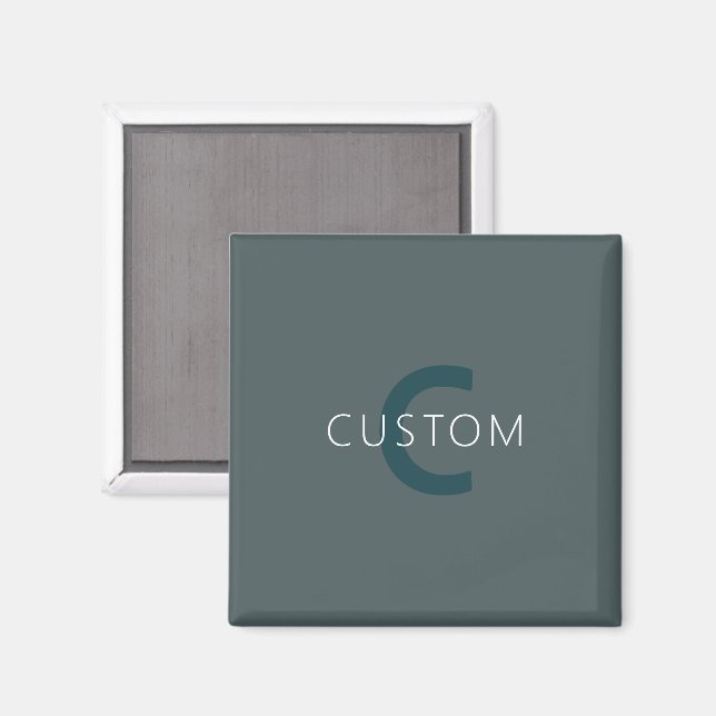 Íman Modelo de Monograma Personalizável com Estilo (Front/Back)