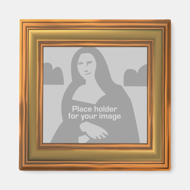 Íman Modelo de Quadro Dourado (Frente)