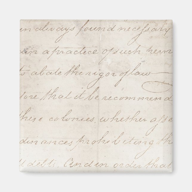 Íman Modelo de Texto Antiquado do Pergaminho de Vintage (Frente)