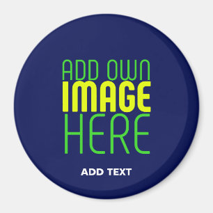 ÍMAN MODELO DE TEXTO DE IMAGEM AZUL DE MARINHO CUTE EDI